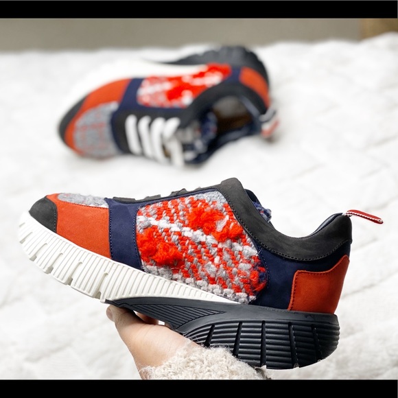 Thom Browne Shoes - THOM BROWNE tartan tweed runner -New